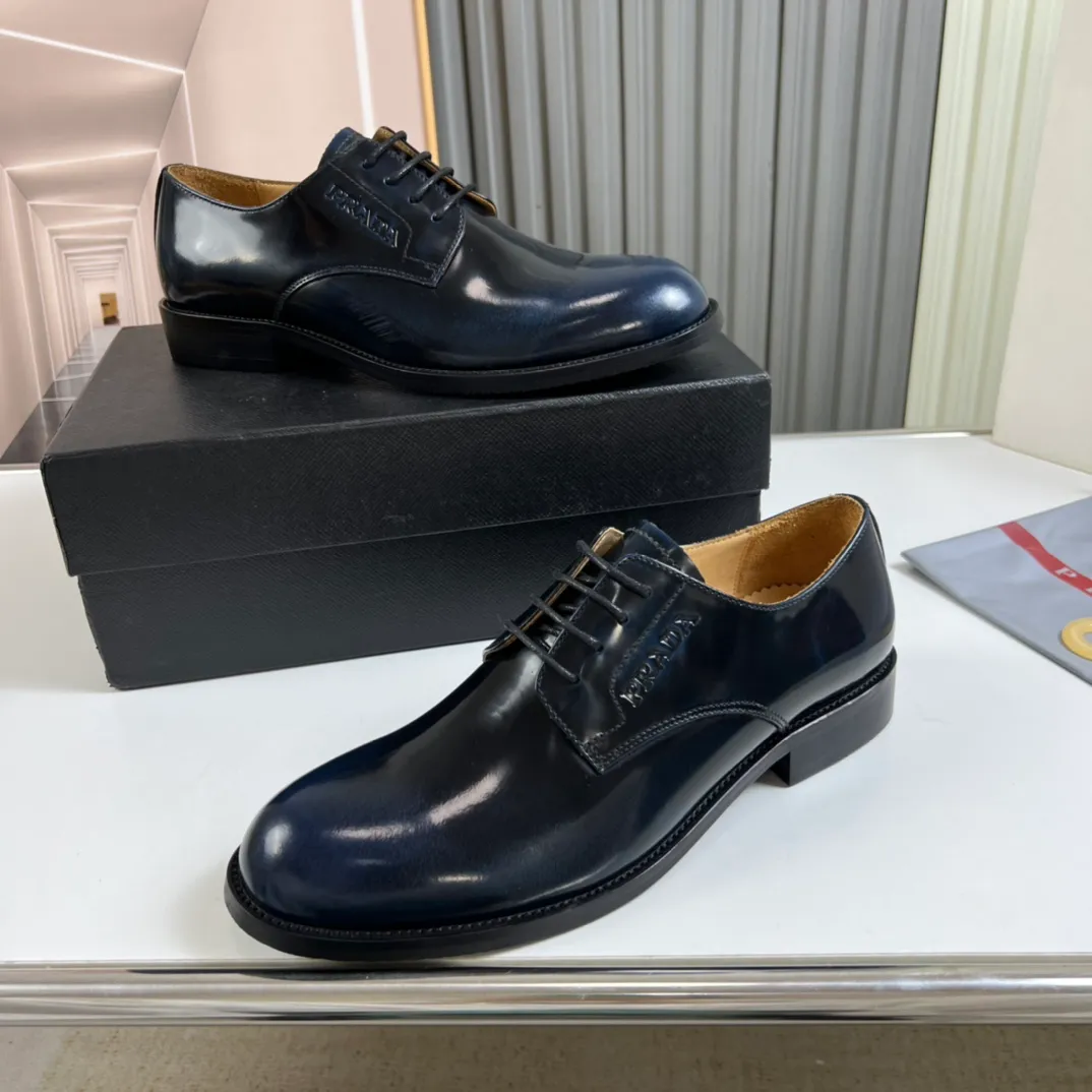 Men's shoes 💰520💰 Prada.PRADA men's business casual leather shoes, 1:1 shipment ⬆️Luxury and noble 👞All imported original brand leather, just to create a more comfortable wearing experience, upper: original open edge beaded cowhide ➕Imported full cow lining, original outsole ✔️36-45 (45 non-returnable)